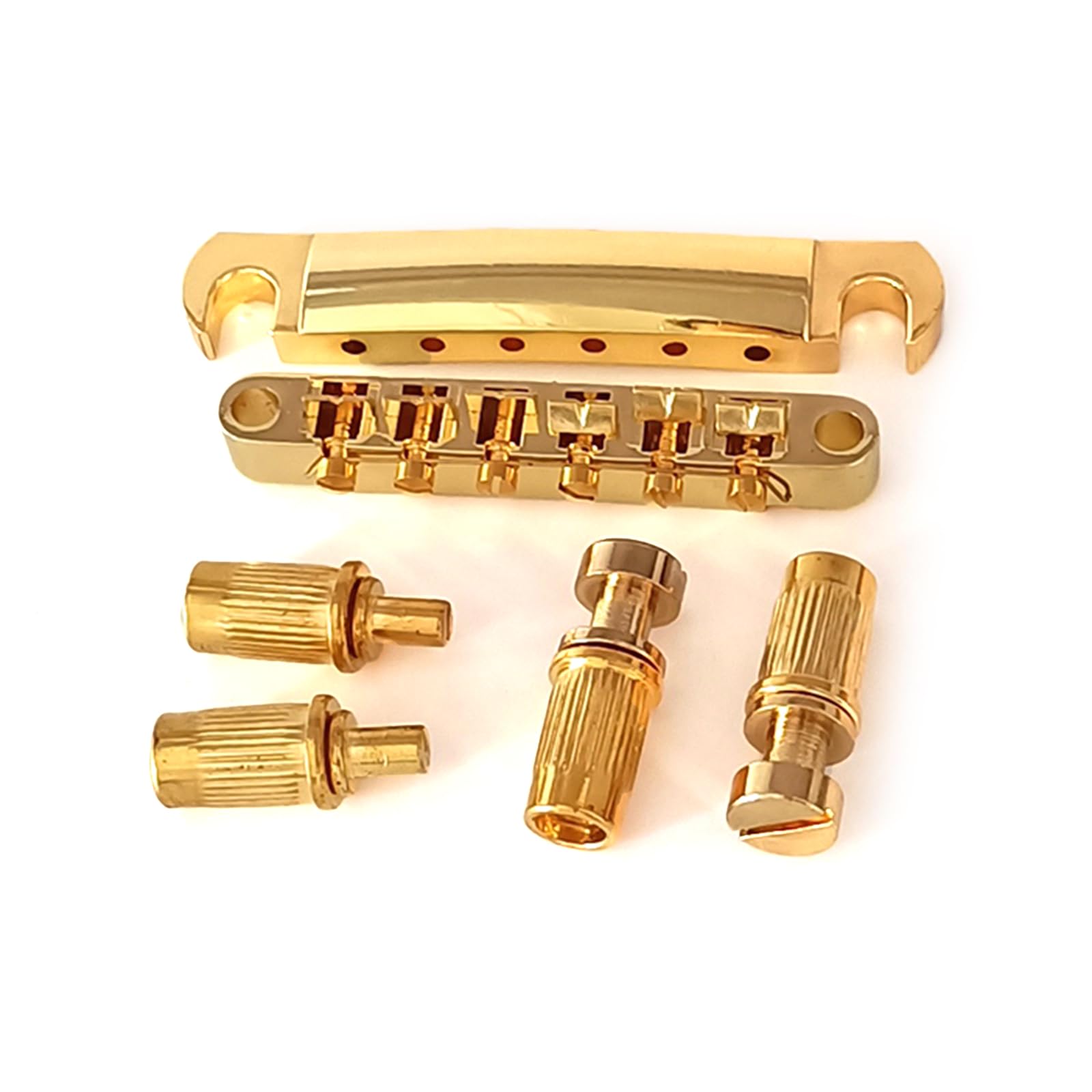 oringnat Alloy Guitar Roller Saddle Bridge and Tailpiece Replacement 6 String Electric Guitar Bridge Easy Installation
