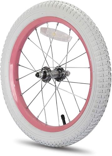 Vista 27 de JOYSTAR 12 14 16 18 20 Inch Kids Bike Front Wheels Replacement Bicycle Wheels with 12-20 Inch Solid Air Rubber Tire & Inner Tube Don't Fit Huffy