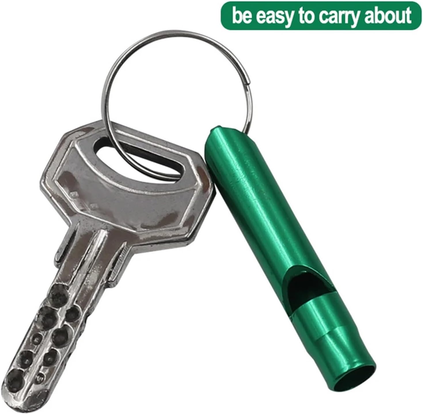 Safety Whistle 20 PCS Outdoor Metal Multifunction Whistle Pendant with Keychain Keyring for Survival Emergency
