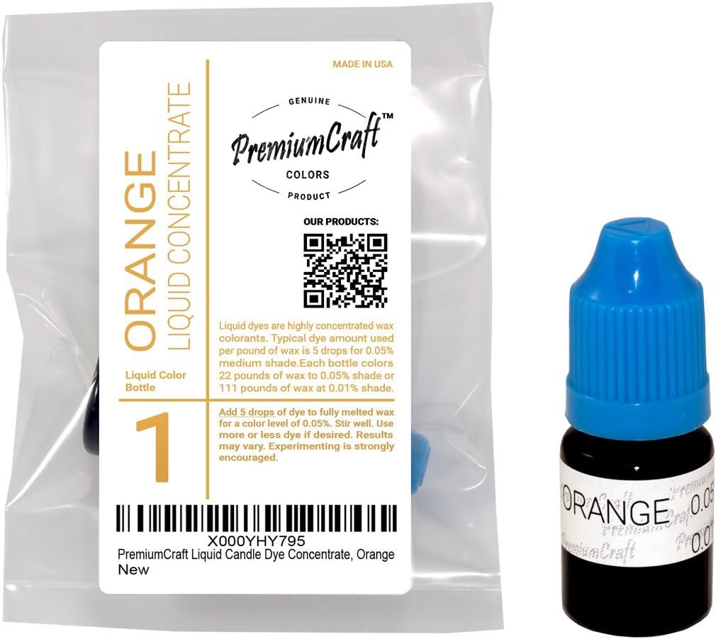 PremiumCraft Liquid Candle Dye Concentrate, Orange