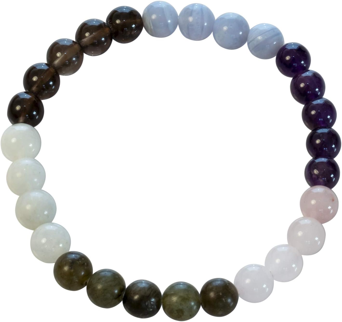 Divine Magic Chakra Balancing Natural Crystal Stones Gemstone Bracelet Jewelry Spiritual Gift Ideas for Men Women Couples for Stress Anxiety and Depression Release | Crystals for Good Positive Energy
