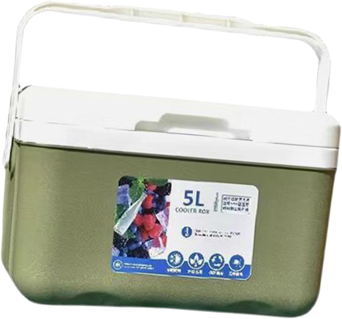 5L Picnic Ice Bucket Beverage Storage Organizer with Handle Car Preservation Freezer Fridge for BBQ Indoor Travel Home Party