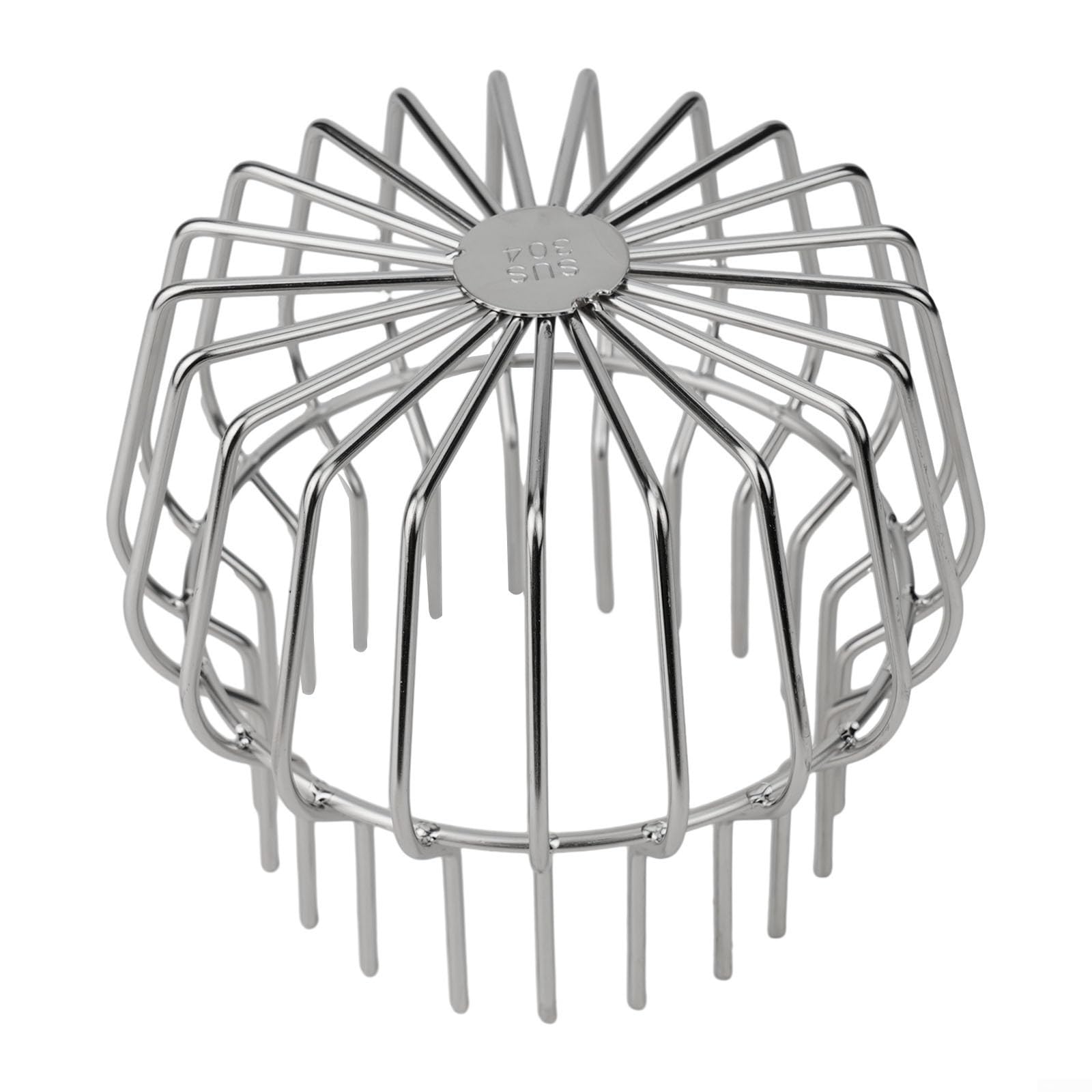 Rete di scarico per tetto grondaia in acciaio inox 304 per proteggere pluviali da foglie e accumuli di detriti (200 mm)