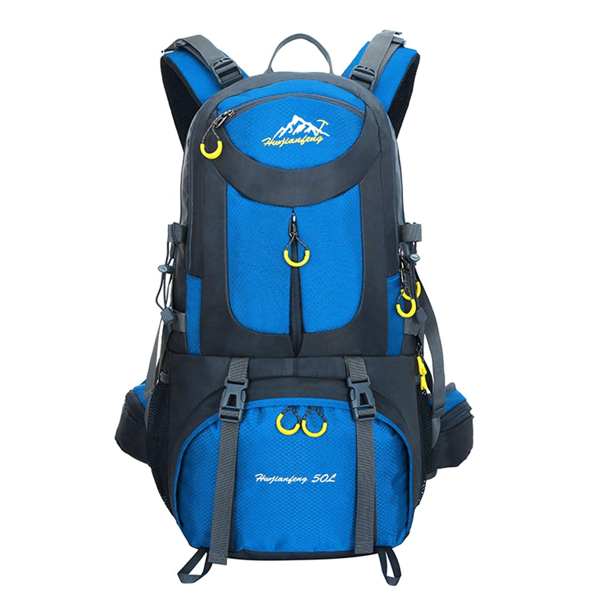 Mymm Unisex Tiefblau 50 Liter Backpack, Great For Outdoor Sport, Hiking, Trekking, Camping Travel, Mountain Climbing. Waterproof Mountaineering Bag, Travel Climbing Daypacks, Knapsack, Rucksack