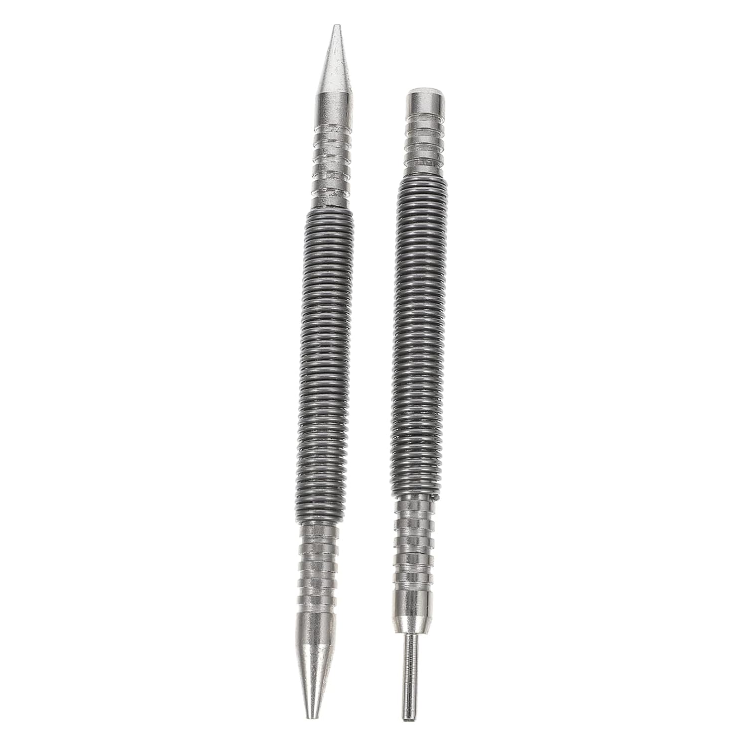 2pcs Spring Nail Set Tool Carbon Steel Center Punch for Wood Metal Glass Lightweight Efficient Nail Punch for Carpentry Finishing Work