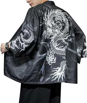 Kimono Cardigan Homme Style Japonais - Manteau Décontracté Et Léger