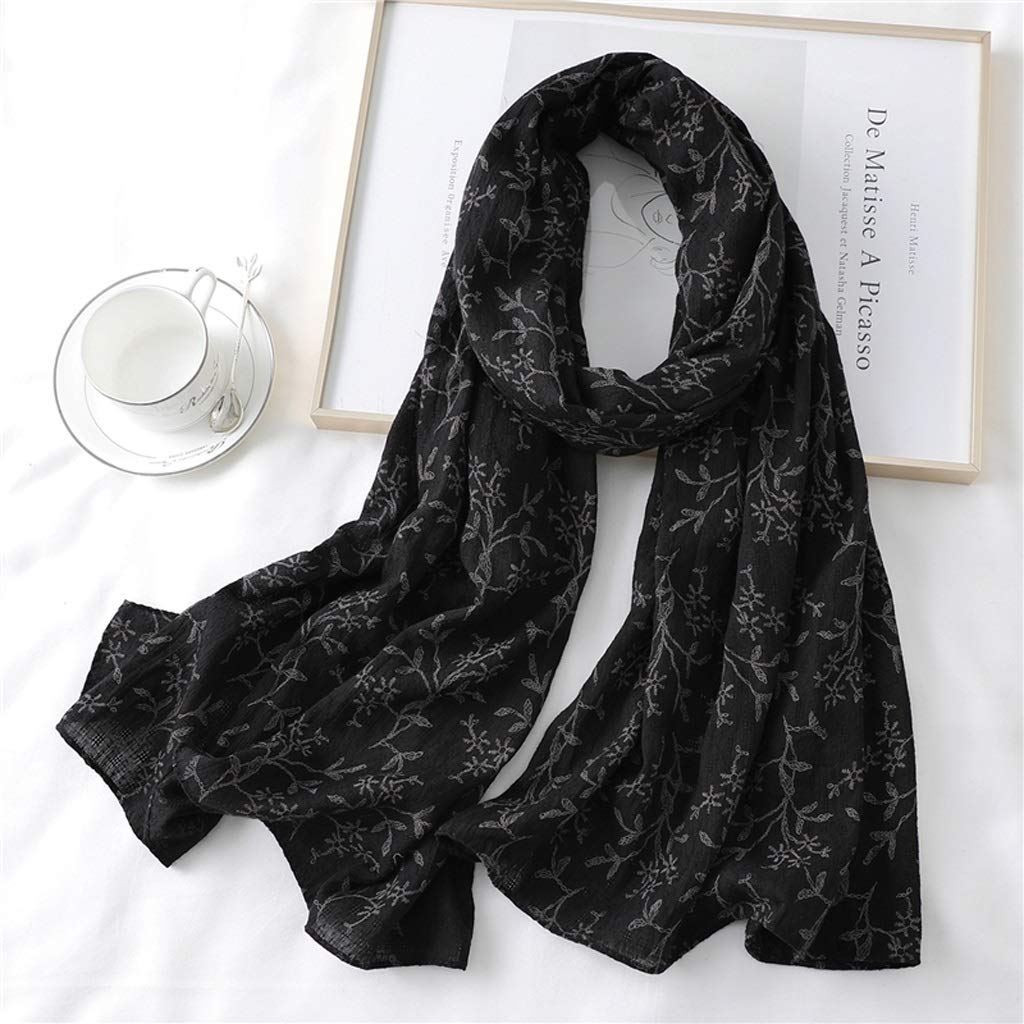 Bufanda de Mujer, pañuelo cálido de Invierno para el Cuello, Hijab, Bufandas, chales para Mujer, pañuelos, estolas Florales
