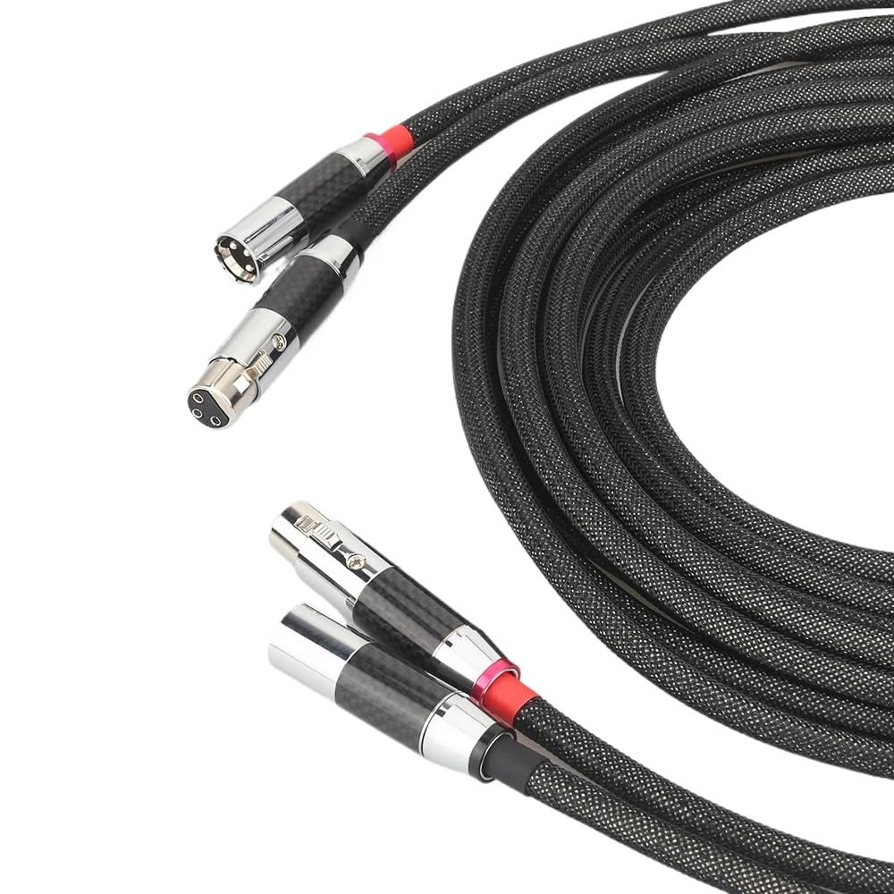 Cable de interconexión de Audio analógico XLR estéreo balanceado HiFi AX800 Audiocrast, par de Cables XLR de Plata Maciza(1.5m)