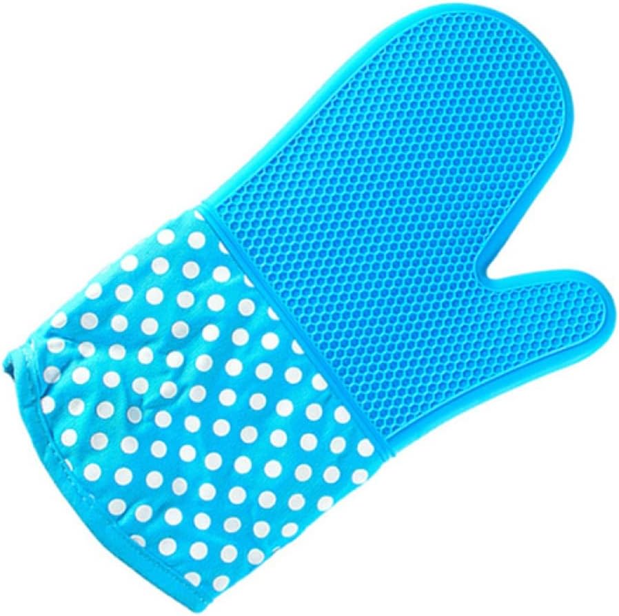 1 Pair of Gloves Oven Microwave Insulated Silicone Gloves Baking Kitchen Gloves (Color : D, Size