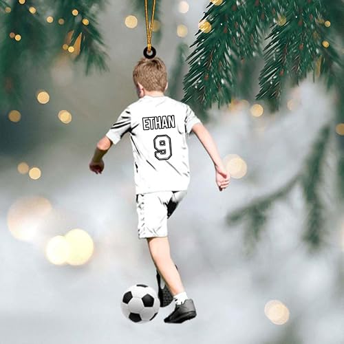 Miniatura 3 de Adorno acrílico de Navidad personalizado para jugadores de fútbol, regalo para jugadores de fútbol y amantes del fútbol, marido, Navidad,