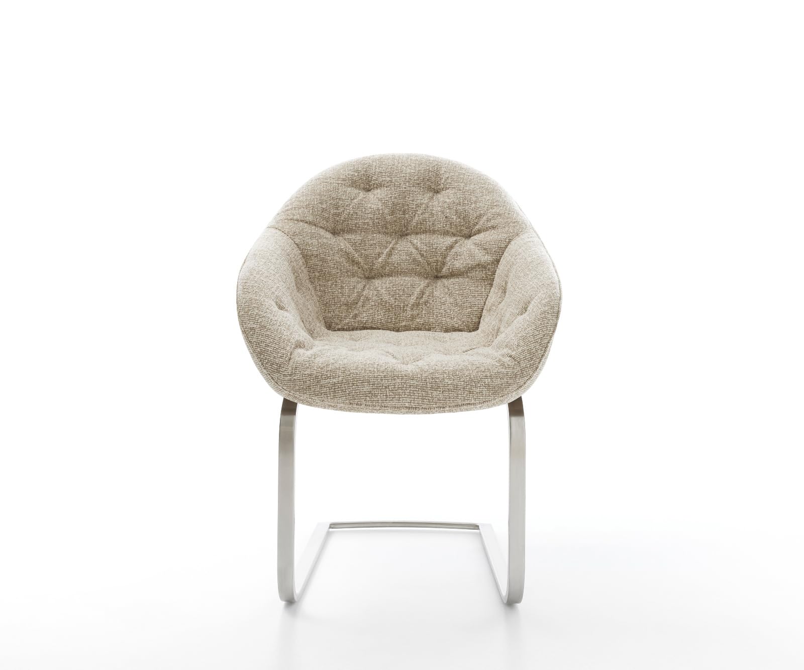 Chaise-à-bascule Gaio-Flex pied cantilever plat acier inoxydable tissu