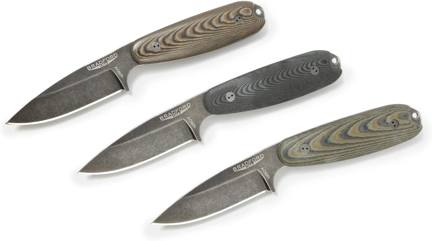 Drop + Bradford Guardian 3.5 Fixed Blade Knife with Leather Sheath