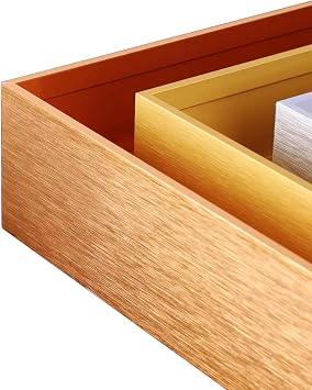 Emuledo Metal floater frame for 24X18 Stretched Canvas, 0.8" thick,for wall art painting, Cut to Pieces,picture canvas frame kit, Titannium Gold