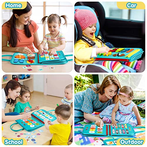 Winblo TOY-001 Toddler Busy Board - Montessori Toys For 1-3 Year Old Boy Birthday Gift, Educational Learning Sensory Busy Book For Two Year Old Boys thumb #4