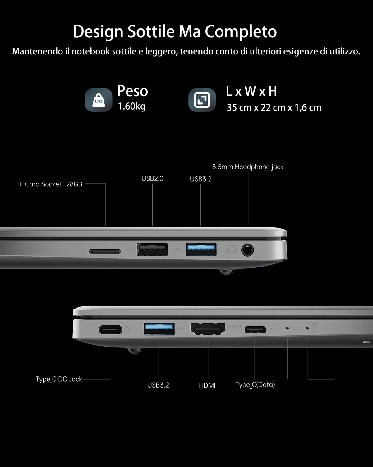 AOC 2025 15.6'' PC Portatile, In-tel Alder Lake-N97 Fino a 3,6 GHz,Notebook Alta Gamma, 16GB RAM 512GB M.2 SSD Laptop Computer Guscio Metallico 2.4G/5G WiFi,BT5.2,USB3,2, HDMI,Tipo C,5000mAh