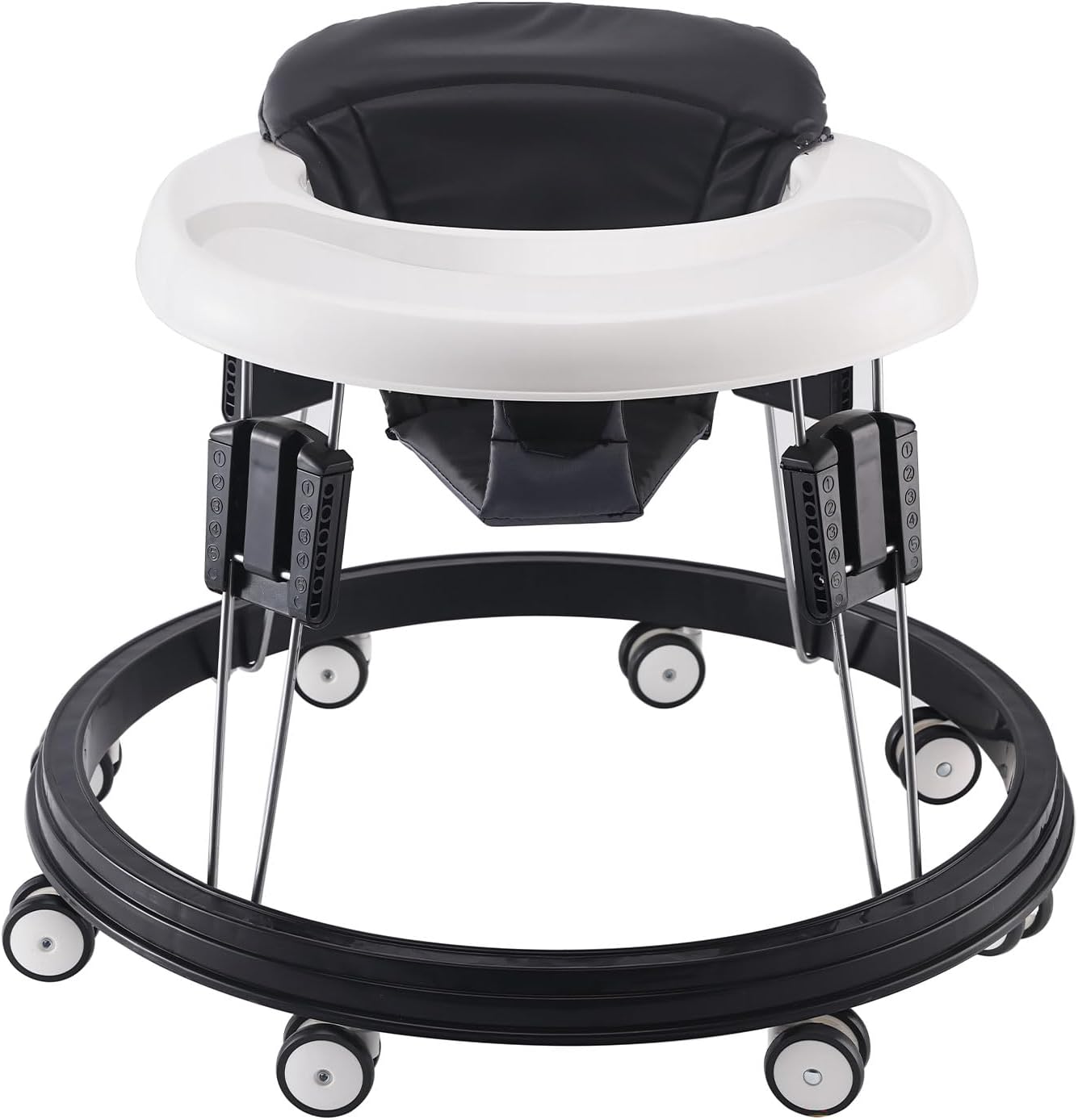 UBRAVOO Adjustable Baby Walker, Walkers For Baby With Universal Wheels, Height Adjustable, Folding & Compact Walker