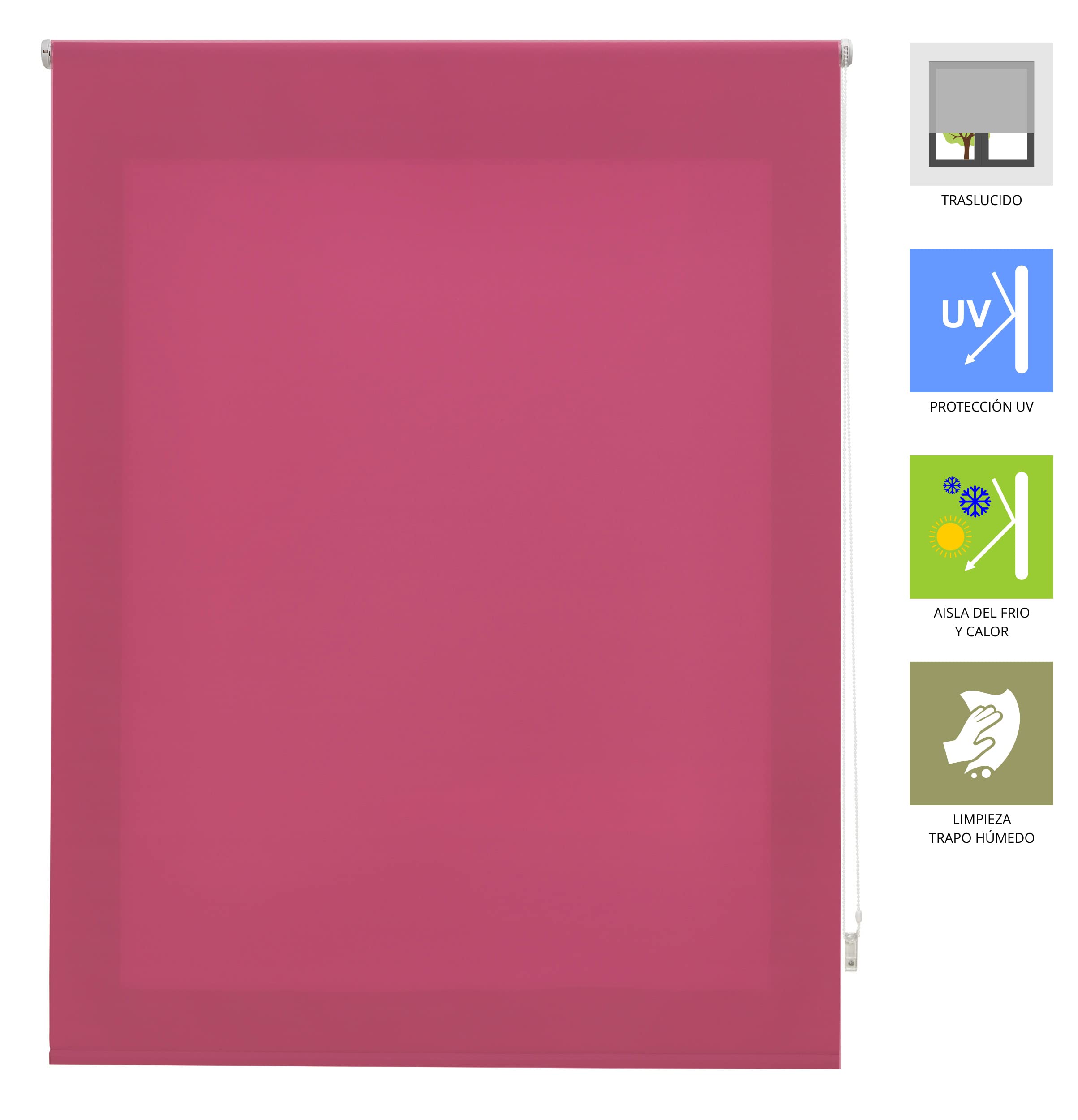 Store Enrouleur translucide uni de qualité supérieure 140 x 175 cm - Store Enrouleur translucide Lilas - Store Enrouleur de qualité supérieure pour fenêtres 137 x 170 cm