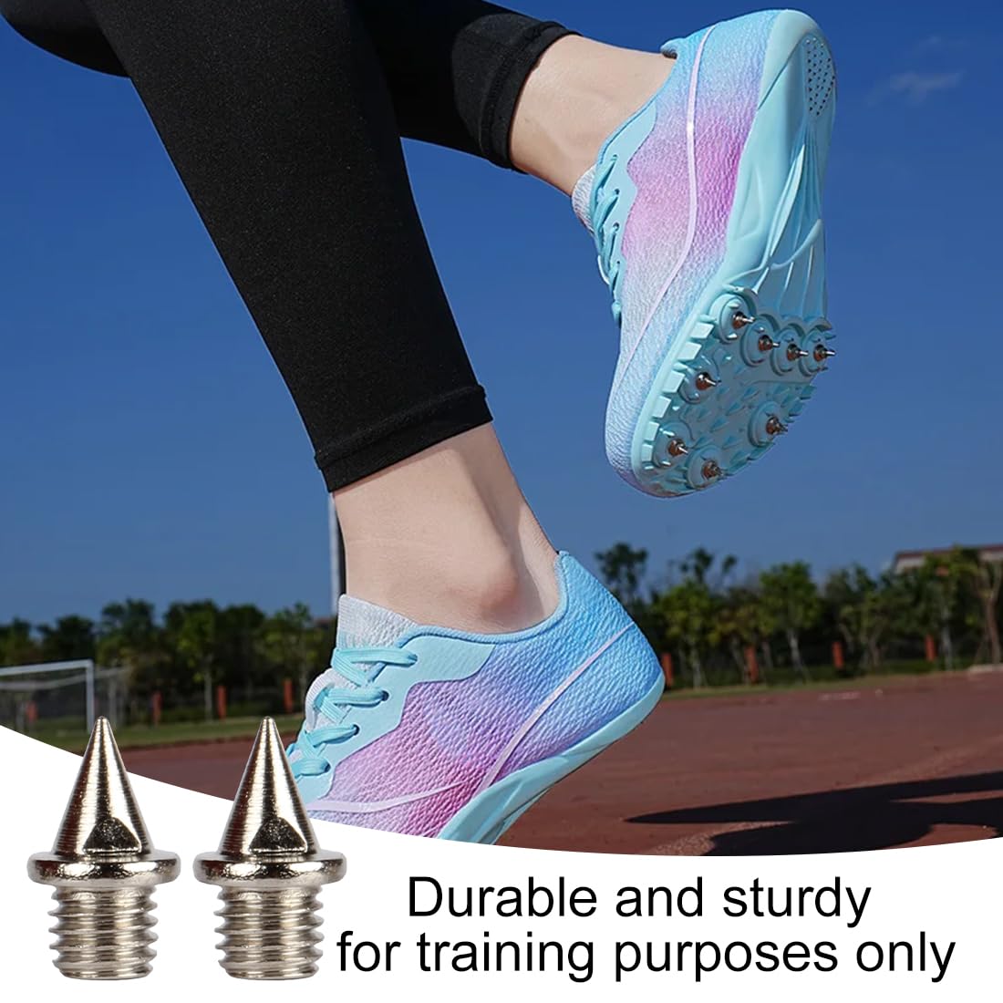 50 Pezzi Di Punte Per Scarpe Da Calcio E Atletica, 7 Mm, Con 3 Chiavi E 1 Custodia, Accessori Antiscivolo Per Tacchetti Sportivi
