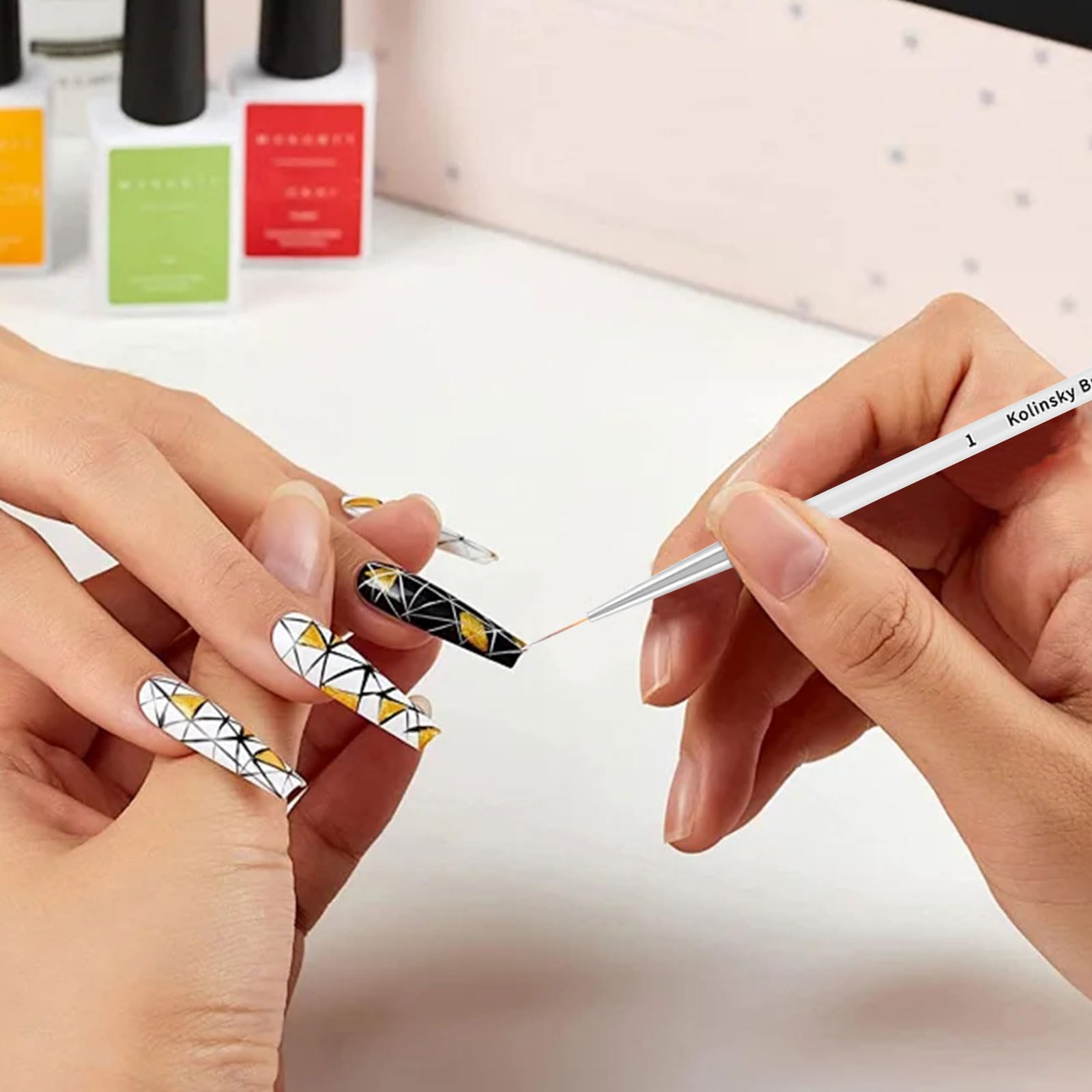 Amazon | ネイルブラシ 極細 5本セット ネイルライナー 筆 ジェル