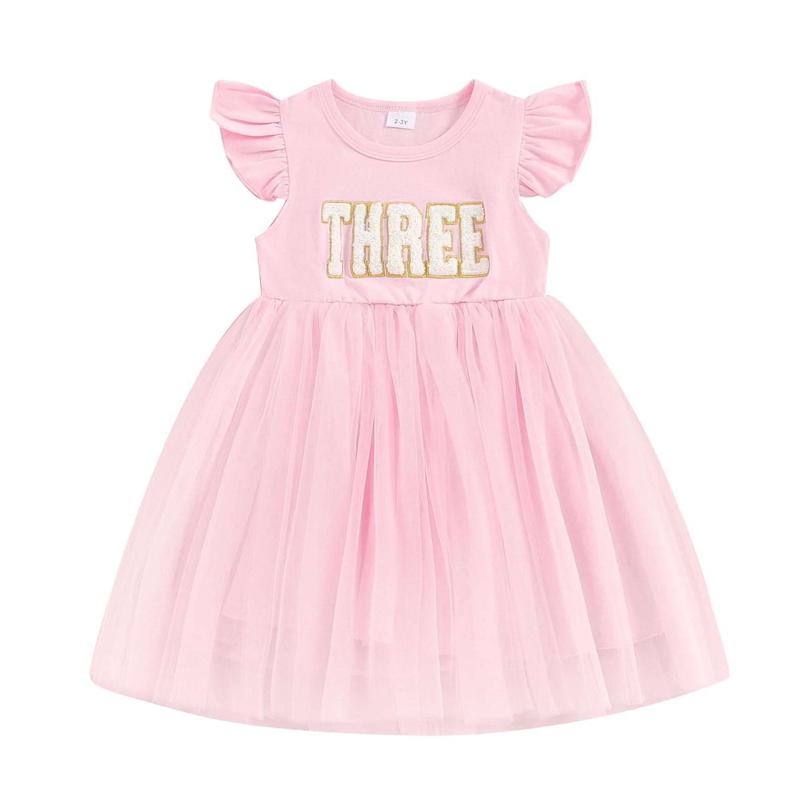 Baby Girls My 1st Birthday Outfits One Romper Two/Three Tutu Skirt Ruffle Embroidery Letter Summer Clothes