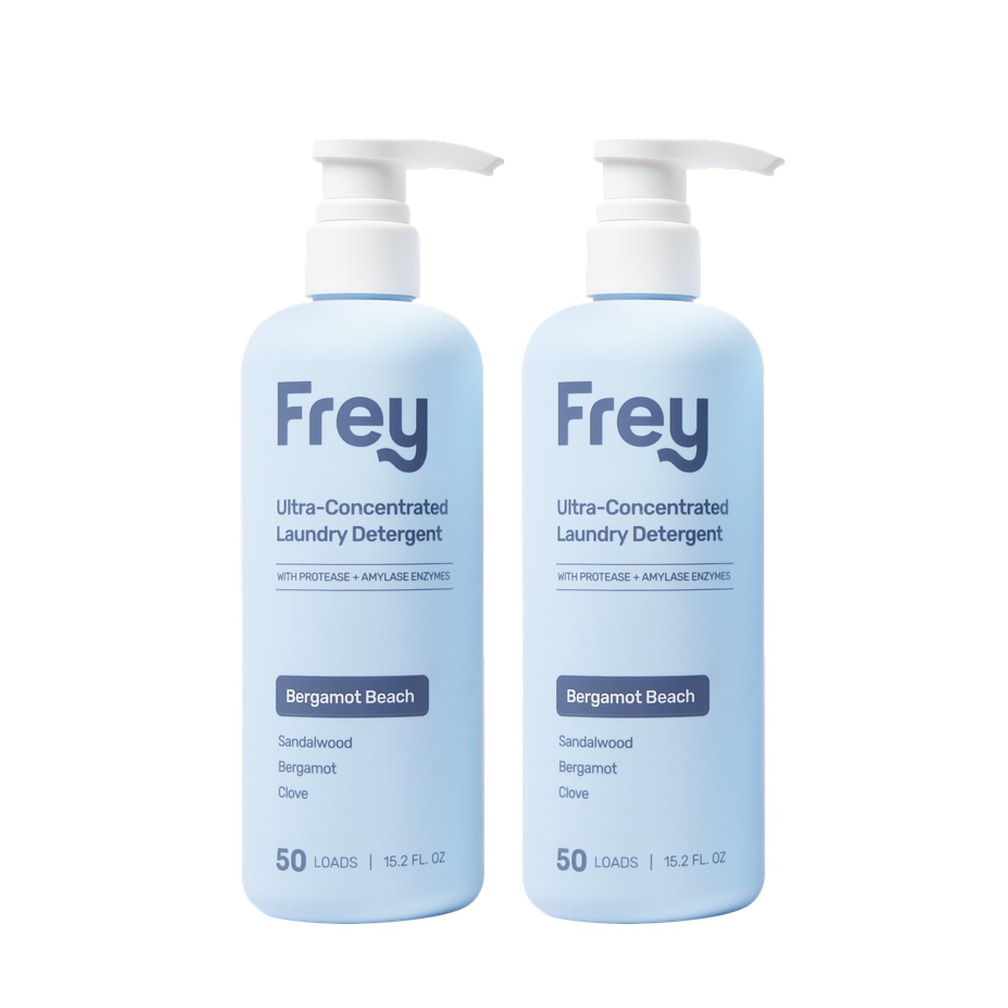 FREY Concentrated Natural Laundry Detergent - 50 Concentrated Loads of Long Lasting High Efficiency Liquid Laundry Detergent -