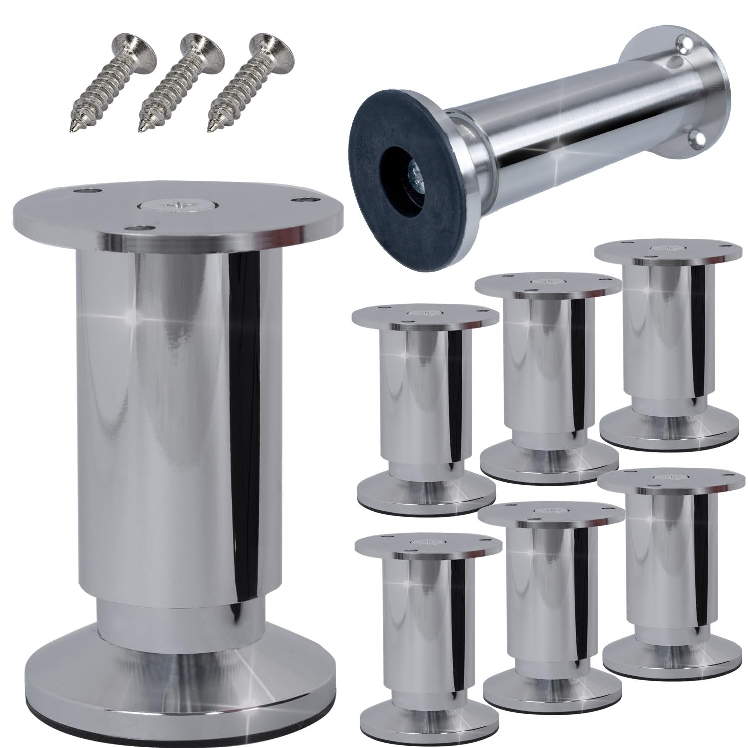 HETTICH Meubelpoot 50 mm chroom 150-160 mm kopen