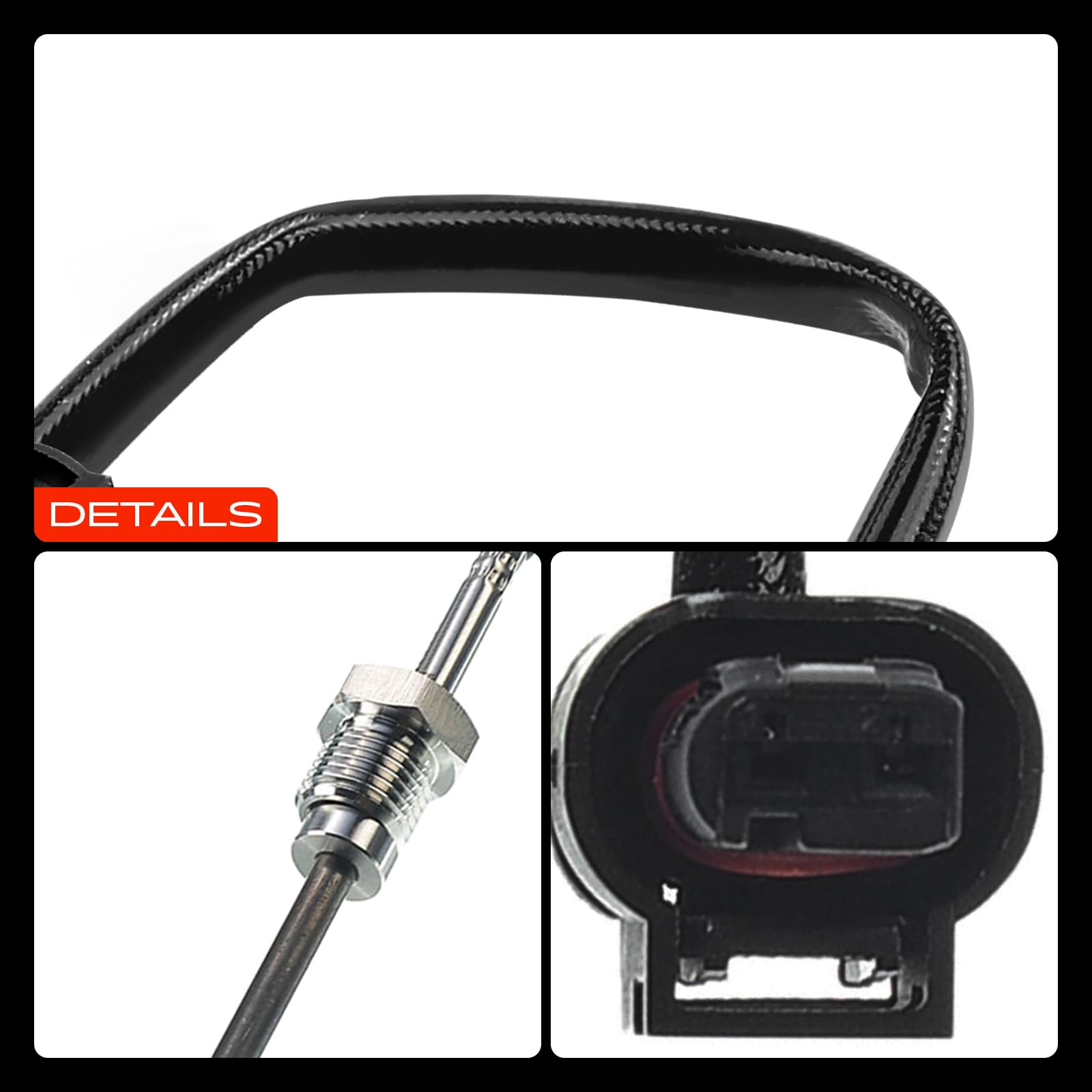 Frankberg Sensor de temperatura de los gases de escape Compatible con Clase E T-Model S212 Clase C T-Model S204 Clase S V221 W221 Clase C W204 CLS C219 Replace# A0081534028