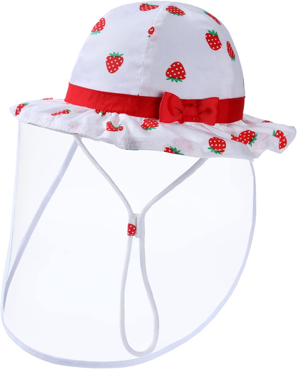 Baby Kids Sun Hats Bucket Hat w. Removable Face Visor Shield Outdoors Adjustable Protection Sun Hat