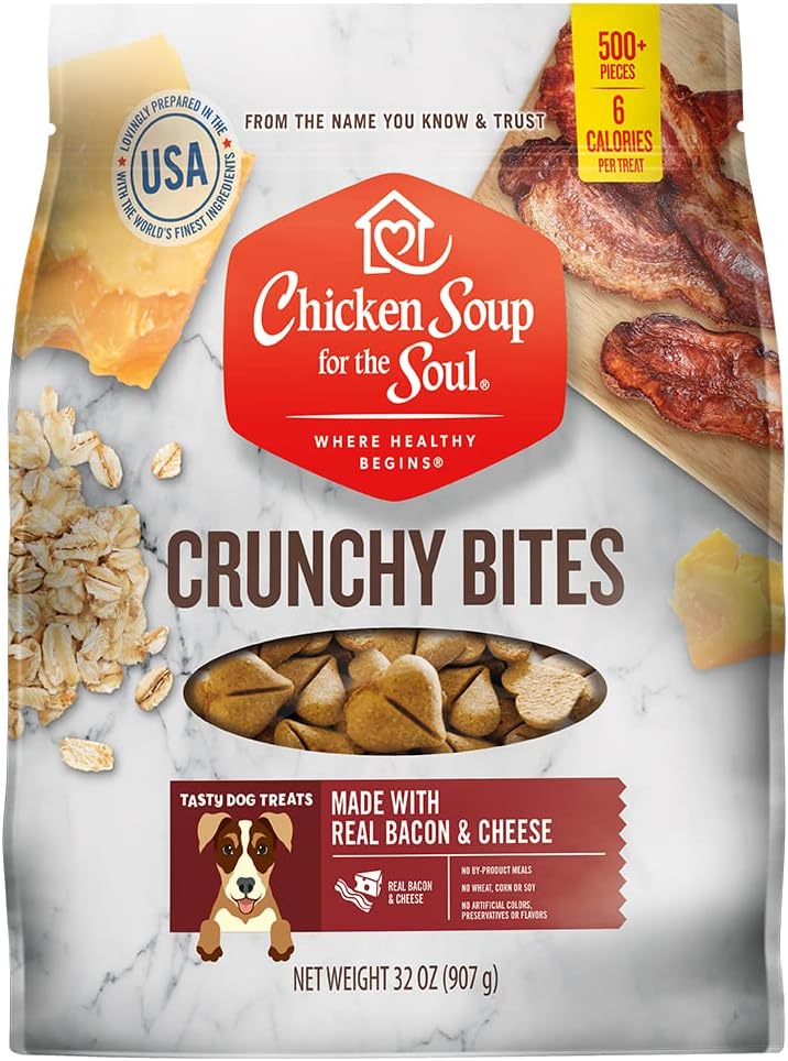 Chicken Soup for the Soul Pet Food Crunchy Bites Bacon & Cheese Biscuit Dog Treats
