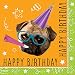Pug Puppy Birthday Beverage Napkins, 16ct