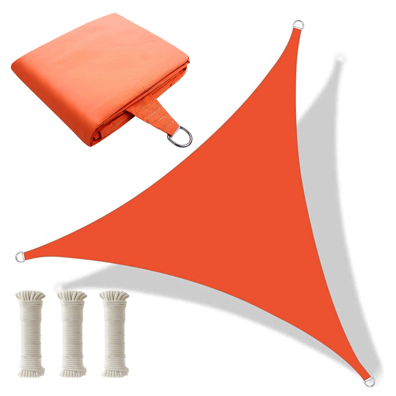 Voile d'ombrage triangulaire 3,6x3,6m imperméable pour jardin et terrasse