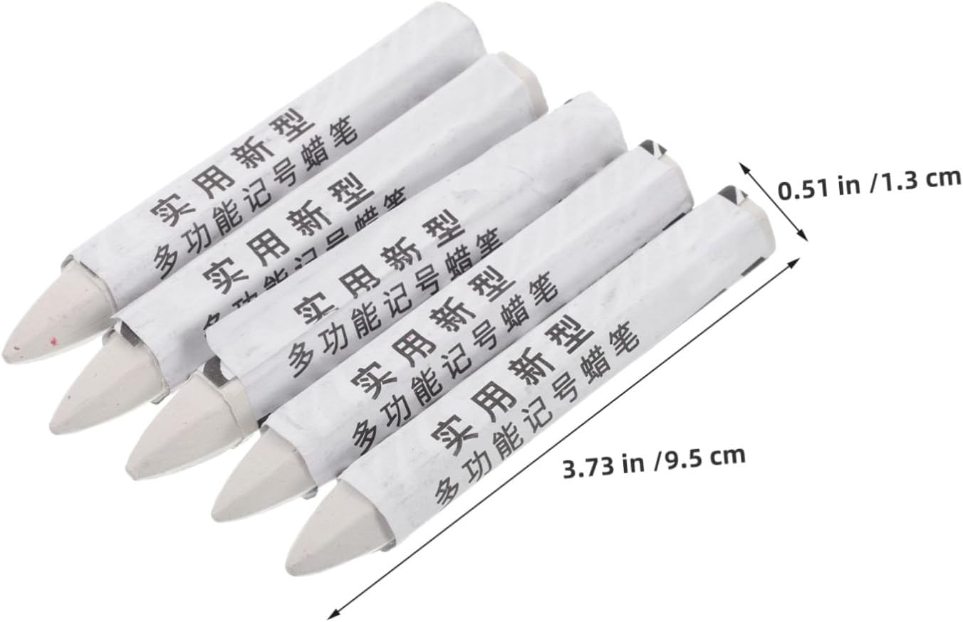 MAGICLULU 12pcs White Wax Tire Marker Pen for Car Tire Automotive Repair | Compact Portable Crayon, Waterproof Marking for Leak Identification, Auto Repair Tool for Tire Management