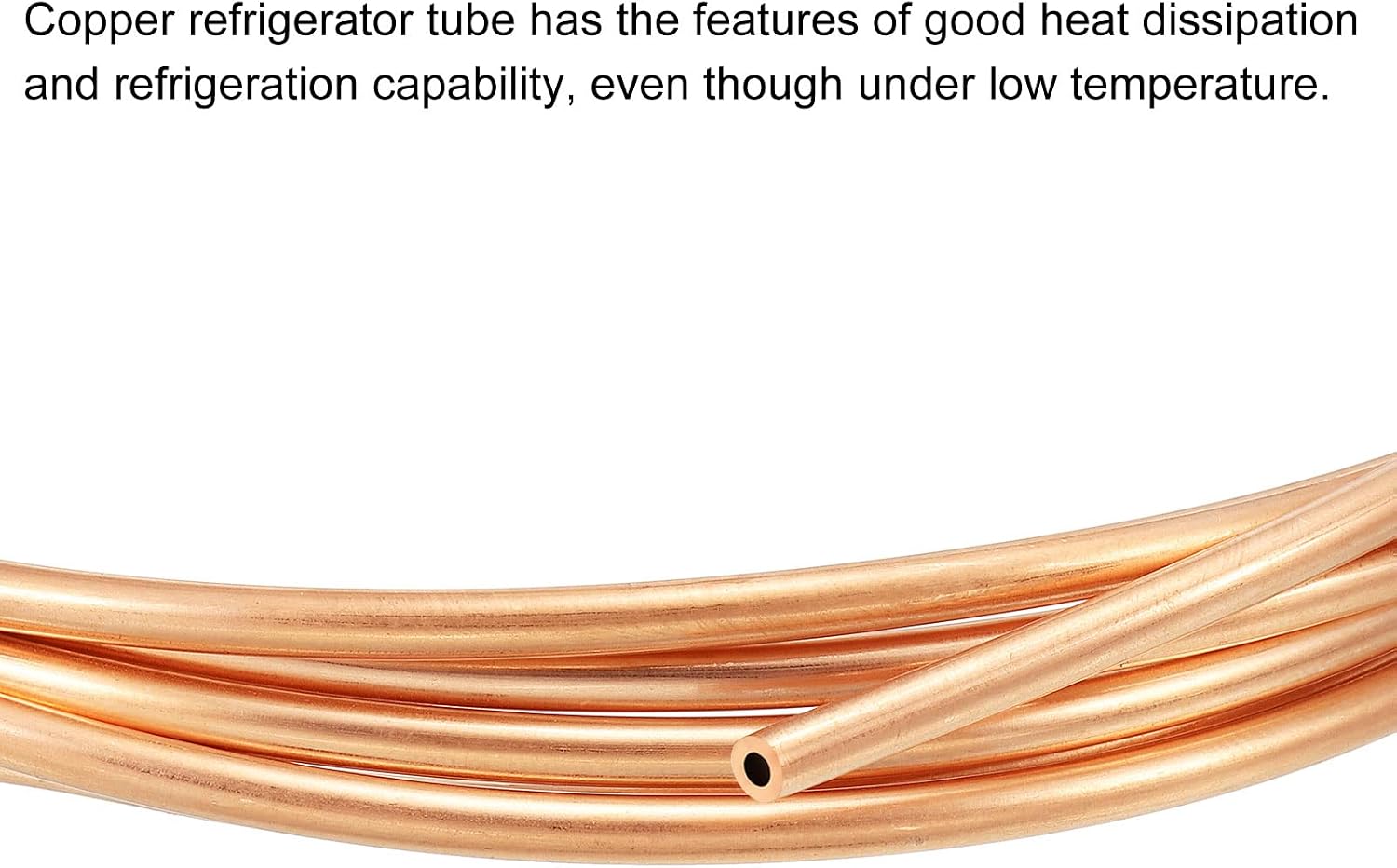 MECCANIXITY Copper Refrigeration Tubing 6.5FT Long, 1/16" OD x 1/32" ID, 3/32" OD x 3/64" ID and 1/8" OD x 5/64" Flexible Coil for Heat Dissipation 3 in 1
