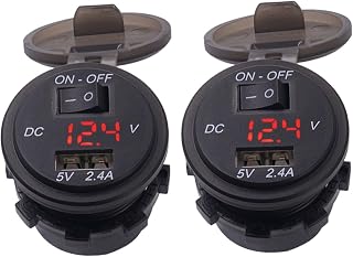 Hemobllo 2Pcs Carregador De Telefone Para Carro C Carregador Para Carro Telefone Carregador De Carro Carregador De Telefone Móvel Carro 5V/24A Carregador De Telefone Display Digital De