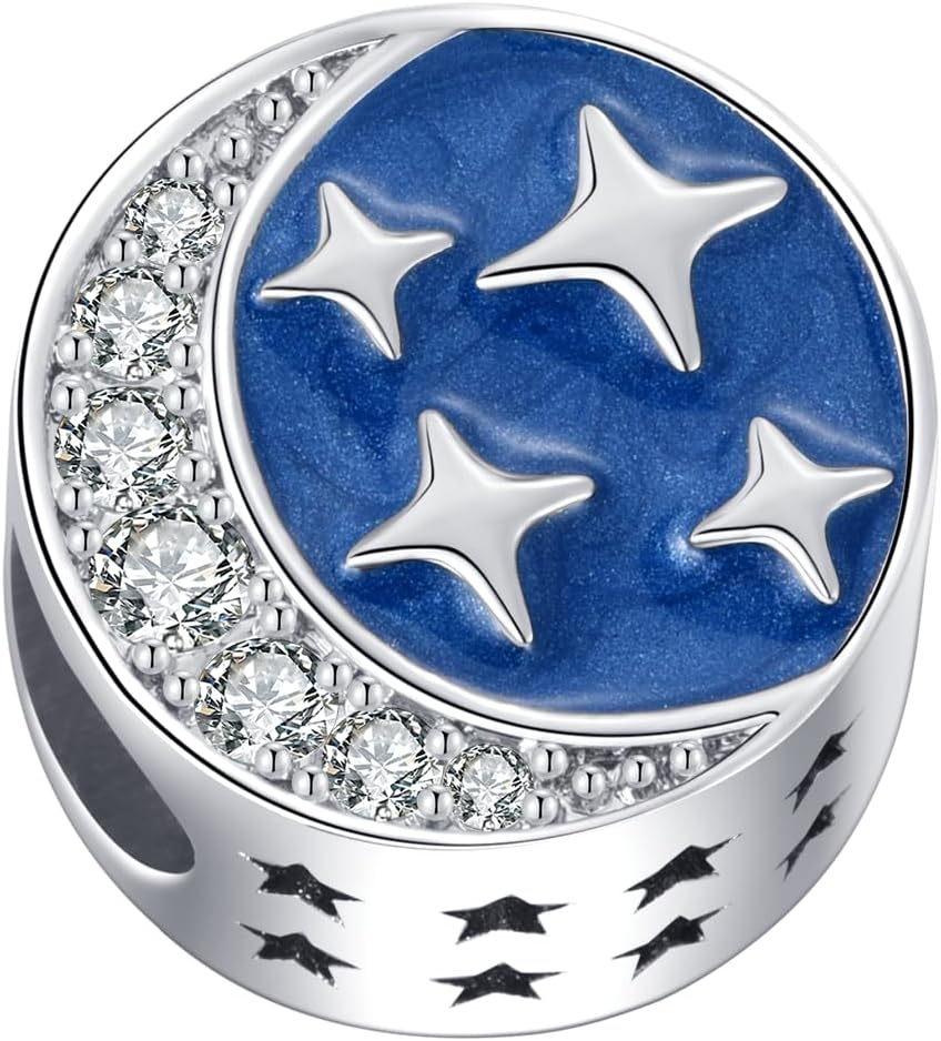 Moon Star I Love You to the Moon and Back Bead Charm Compatible with Pandora Charms Bracelets - Image 4