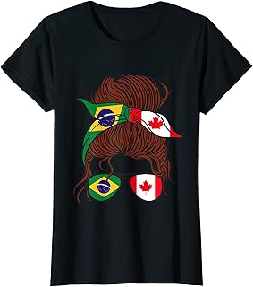 Womens Brazil and Canada Mix Half Brazilian half Canadian T-Shirt