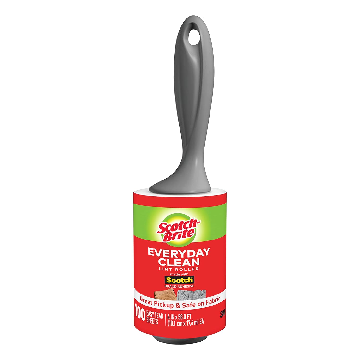 Scotch-Brite Lint Roller, Works Great On Pet Hair, 100 Sheets