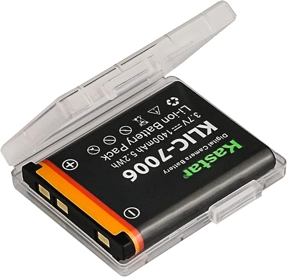 Kastar Battery for Kodak KLIC-7006 and Kodak Easyshare M873 M883 Zoom M750 M580 M530 M550 M575 M577 M5350 M5370 MD30 M22 M23 M200 M215 M522 Camera