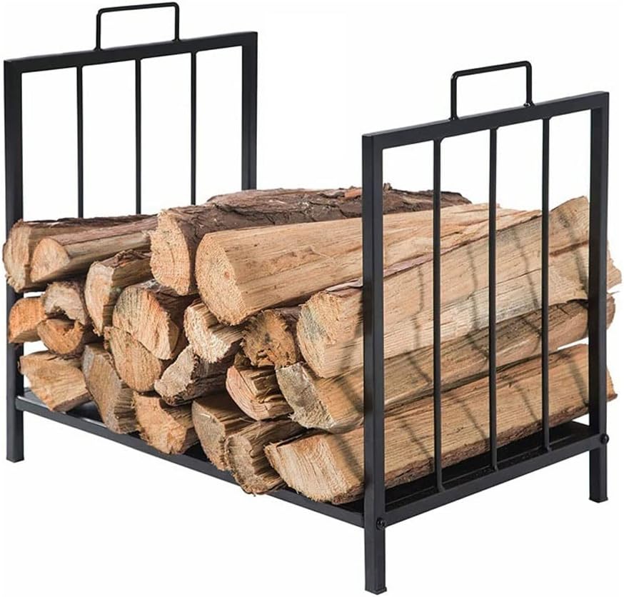 Log Store Firewood Rack Stand Heavy Duty Firewood Holder for Indoor Fireplace Metal Wood Pile Storage Fireplace Tools,