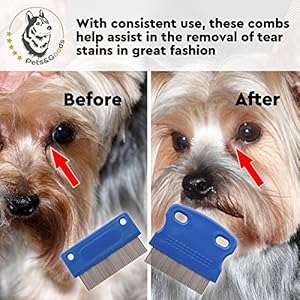 Dog Comb - Tear Stain Remover - Dog Eye Stain Remover - Dog Grooming Comb - Comb For Dogs - Gently Removes Mucus and Crust - Tear Stain Remover For Dogs - Pet Tear Stain Remover - Set of 2 Dog Comb – Tear Stain Remover – Dog Eye Stain Remover – Dog Grooming Comb – Comb For Dogs – Gently Removes Mucus and Crust – Tear Stain Remover For Dogs – Pet Tear Stain Remover – Set of 2