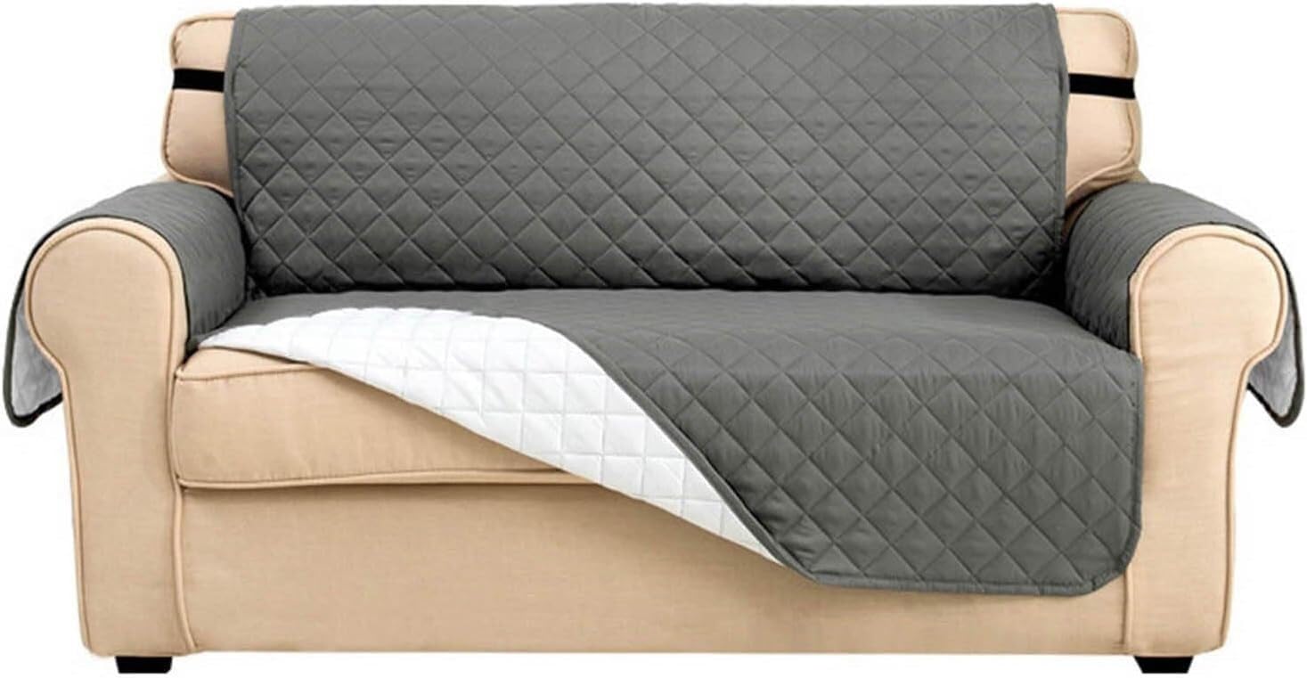 Jvfbjlf One Color Quilted Recliner Pet Protector Cover, Washable For Light-Coloured Sofas And Armchairs