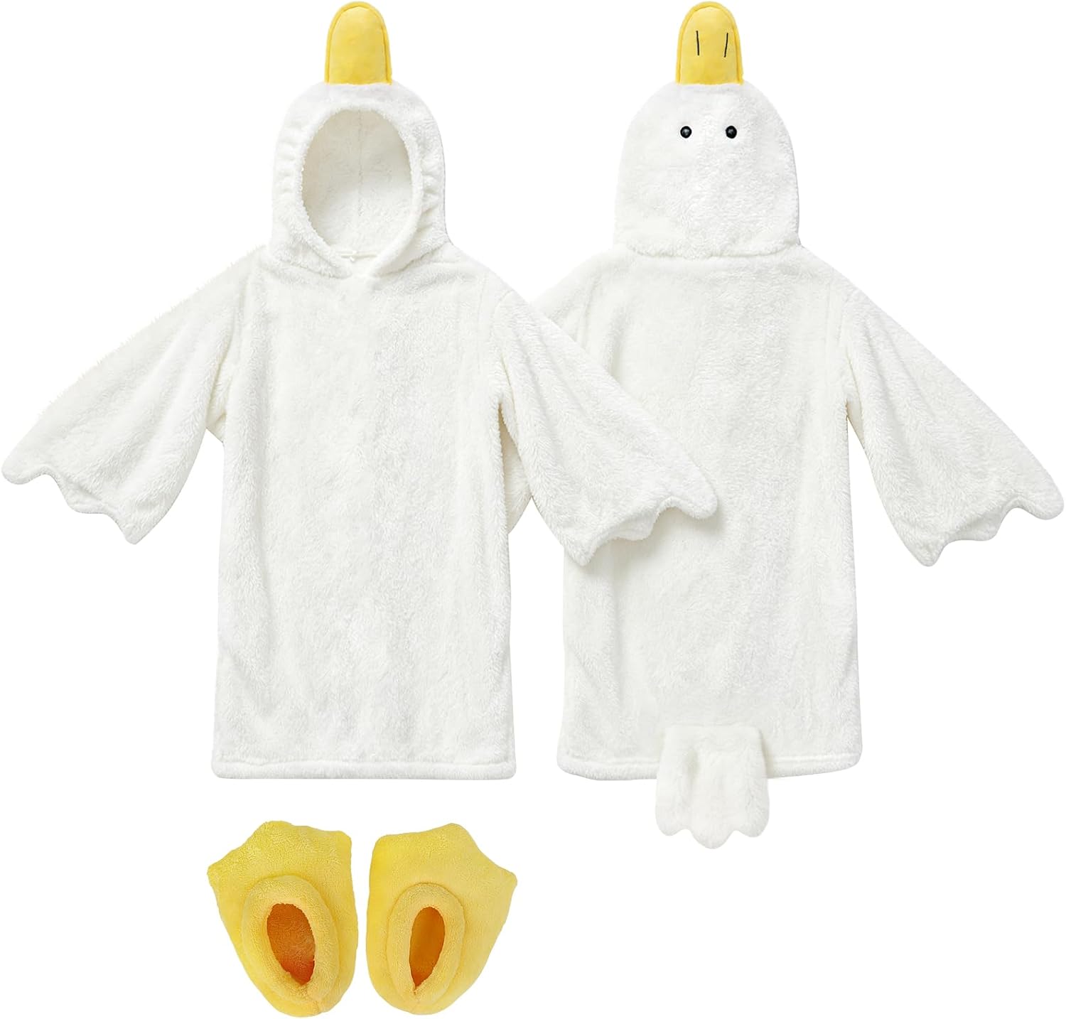 Goose Blanket Hoodie Onesie, Snuggly Duck Costume, Black/White