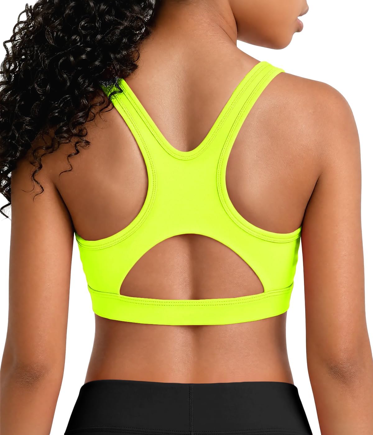 Haloumoning Girls Racerback Sports Training Bra Active Yoga Dance Crop Tops