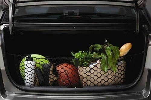 Miniatura 2 de Red de carga organizadora de maletero trasero para KIA Forte KOUP 2010-2013, red de carga estilo sobre para Sedán, organizador de maletero de