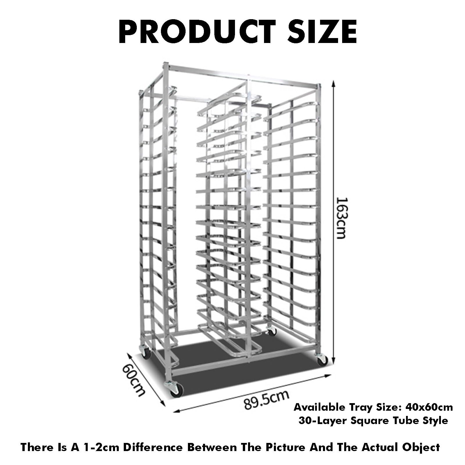 Étagère à pain à roulettes à 30 niveaux – Plaque de cuisson robuste pour restaurants, boulangeries et services alimentaires – Solution de rangement efficace pour une cuisson rapide