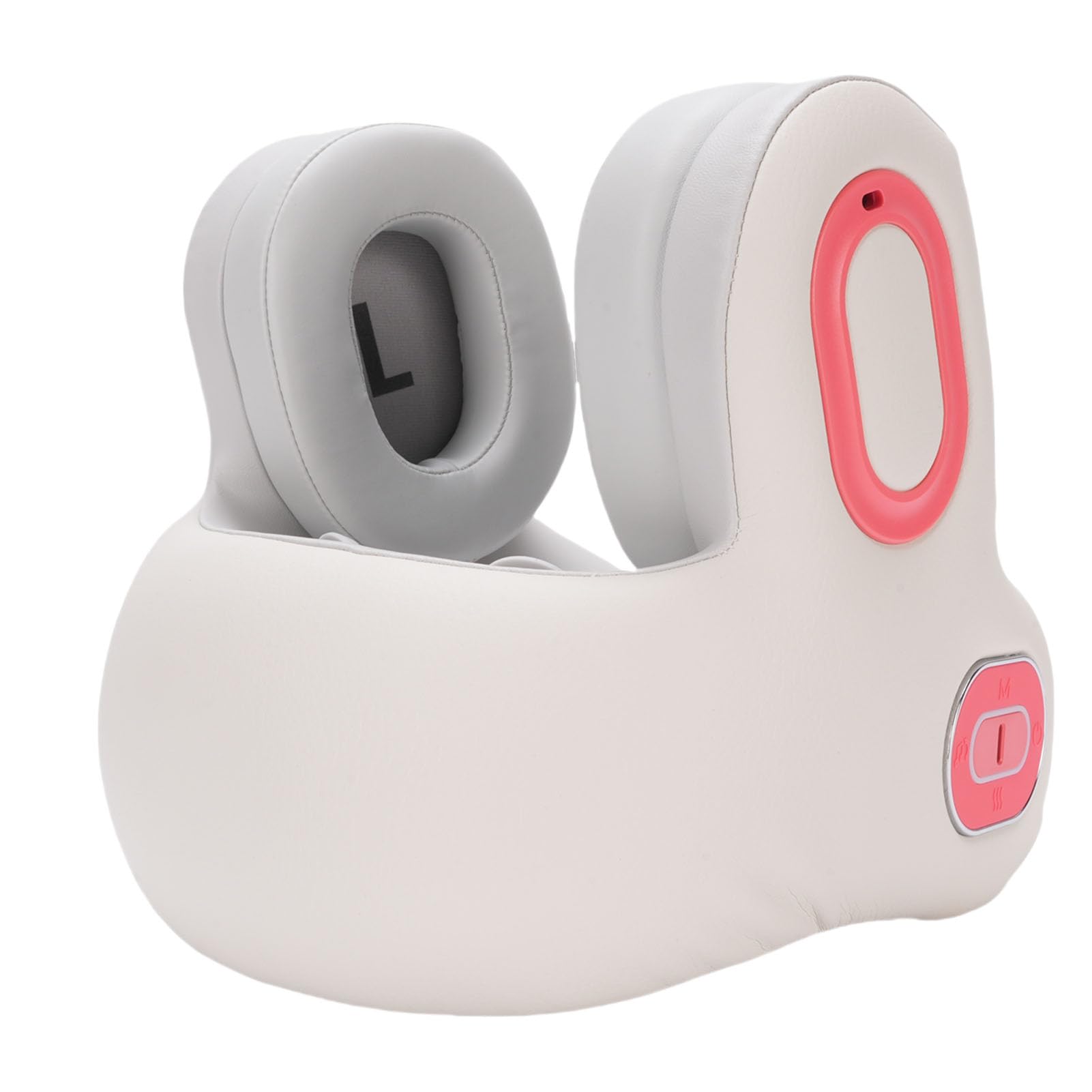 Alomejor Cuscino cervicale da viaggio, materiale in pelle con altoparlanti Bluetooth, funzione di cancellazione del rumore e riscaldamento per aereo e uso domestico