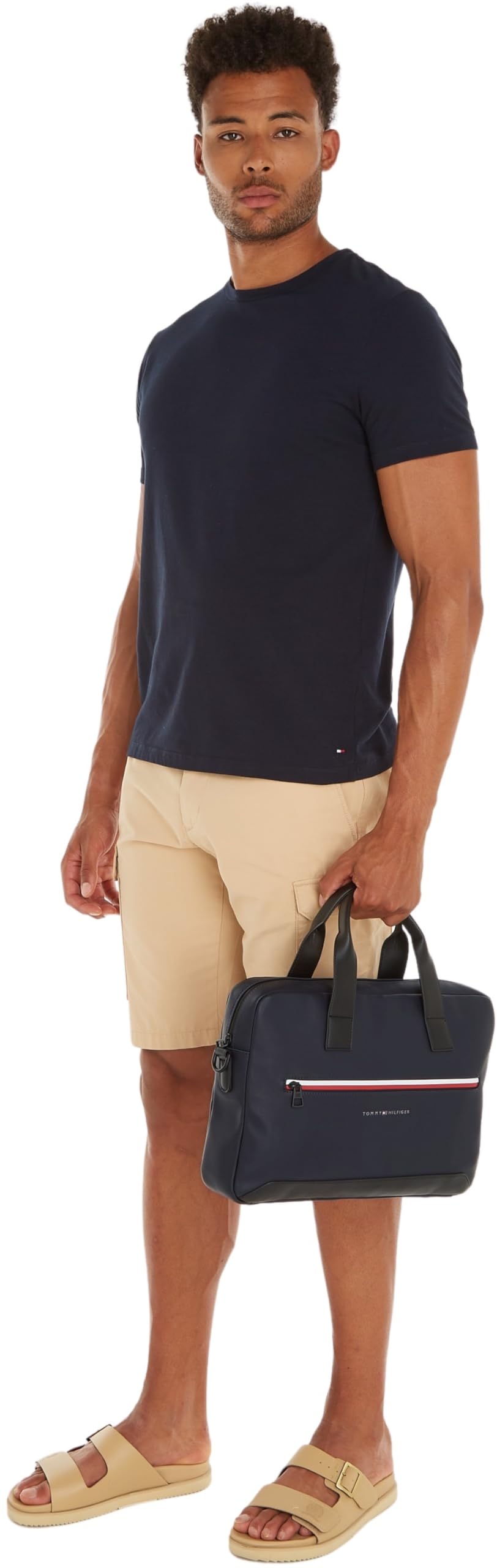 Tommy Hilfiger Sac pour Ordinateur Portable Homme Computer Bag avec Fermeture Éclair, Bleu (Space Blue), Taille Unique