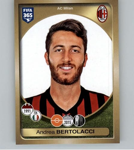 2016-17 Panini FIFA 365 Stickers #267 Andrea Bertolacci A.C. Milan Official Soccer Album Sticker in Raw (NM or Better) Condition