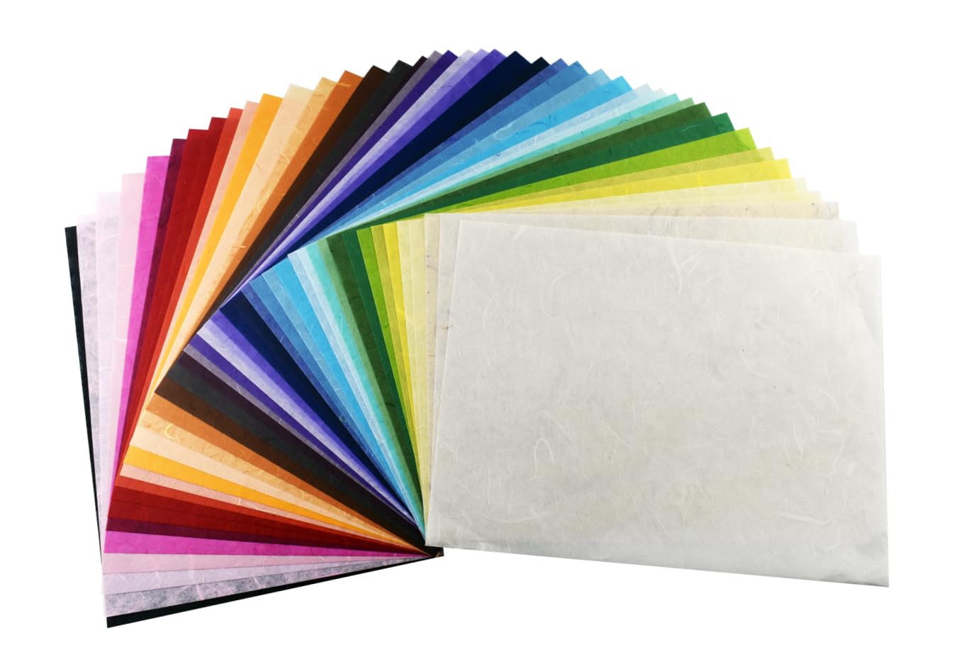 MulberryPaperStock 70 Hand Made Tissue Mulberry Paper Sheets Natural Fiber Design for Japanese Origami Hand Craft (A4 Size)