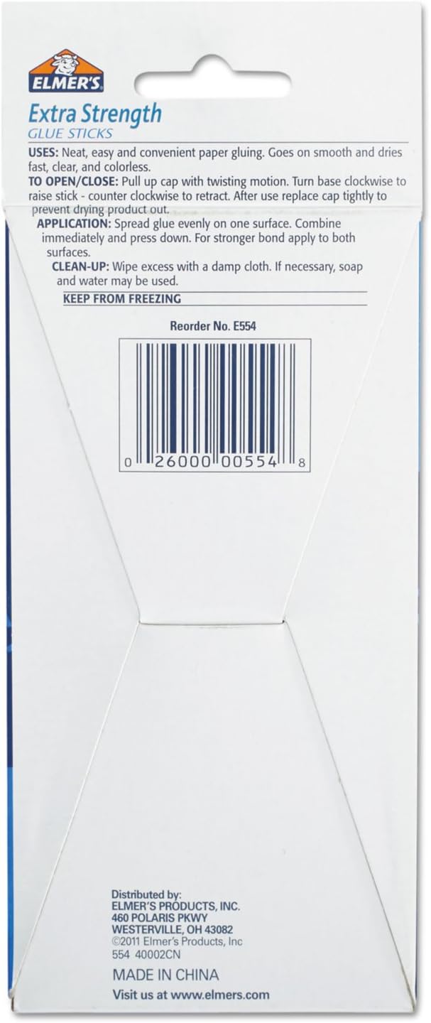 Elmer's E554 Extra-Strength Office Glue Sticks, 0.28 oz, 24/Pack